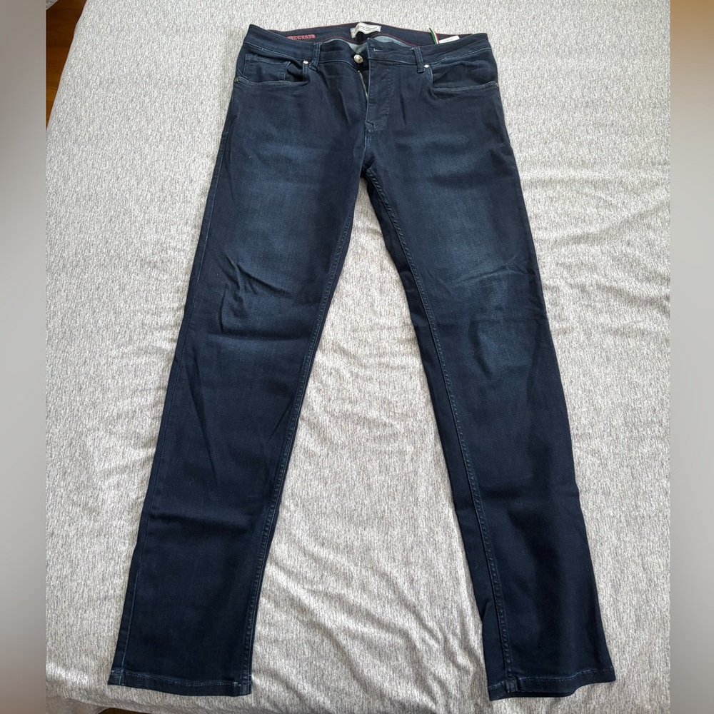 Luchiano Visconti Men's Dark Blue Jeans - Picture 3 of 10